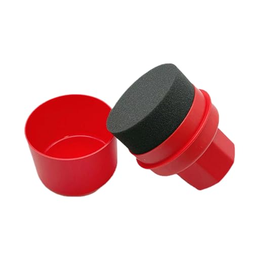 Teksome Cepillo para Ruedas De Coche | Aplicador De Brillo para Neumáticos De Detallado,Esponja Cepillo De Detalle con Funda Protectora para Pulir Lustrar Y Limpiar Ruedas De Automóviles