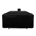SunPatio Outdoor Heavy Duty Waterproof Grill Cover Compatible for Smoke Hollow Pit Boss Gas/Charcoal Grill and More, UV Resistant Barbecue 79 Inch Cover with Sealed Seam, All Weather Protection, Black