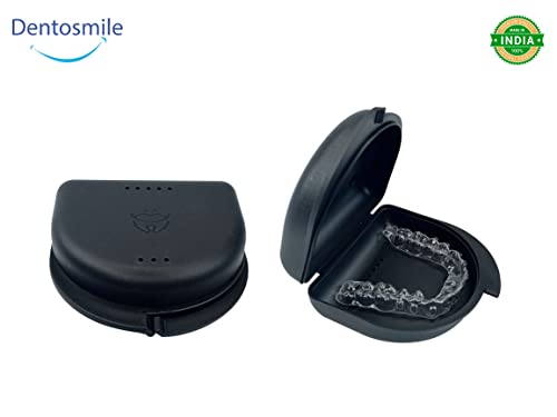 Image of Dentosmile Dental Orthodontic Retainer /Aligner Case /Box /Mouth Guard and Denture Storage in Black Colour (2)