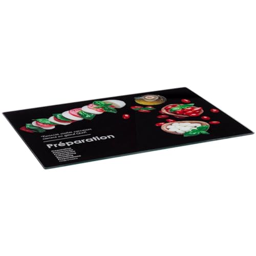 5five - tabla de cortar 40x30cm black edition de cristal