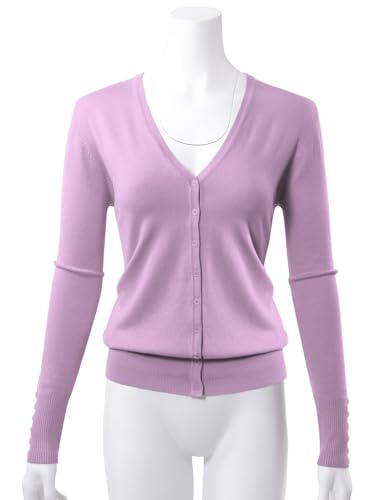 Image of Allsense Women's Long-Sleeve V-Neck Cardigan Sweater | Button Down, Lightweight Soft Knit