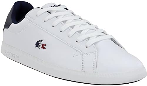 Lacoste Men's Graduate Sneaker, White/Navy/Red, 11 Medium US | Image 2