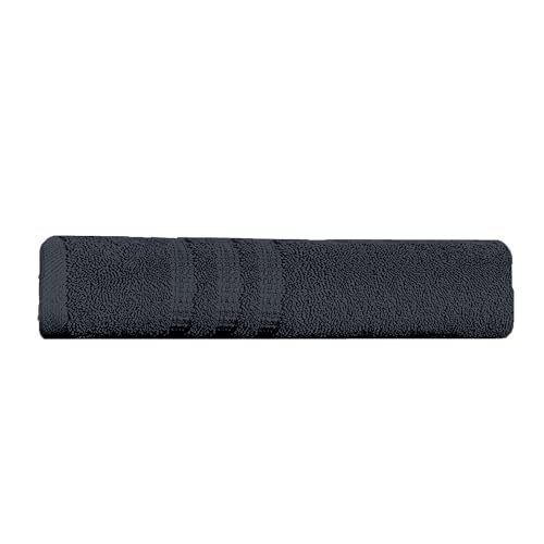 Image of Divine Casa Premium Charcoal Grey Cotton Bath Towel 550 GSM, Ultra Soft Spa Towel, Highly Absorbent, 75x150 cm