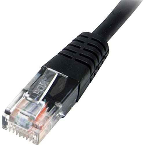 Startech.com Cat5E Ethernet Cable - 10 Ft - Black - Patch Cable - Molded Cat5E Cable - Network Cable - Ethernet Cord - Cat 5E Cable - 10Ft (M45Patch10Bk) #TOP3