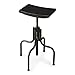 HomeRoots Multi-Color Iron, Recycled Wood Solids Reclaimed Wood Revolving Bar Stool