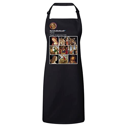 Tablier cuisine premium noir Botticelli parfait pour sublimer vos ateliers culinaires à la maison