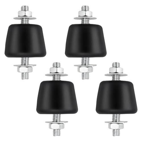 Rierousy 4 Stück Gummilager Schwingungsdämpfer M8 für Klimaanlage Außeneinheit, Antivibrationsfüße Gummidämpfer, Rutschfeste Vibrationsdämpfer für Wandhalterung Klimagerät