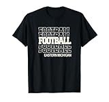 Football Eastern Michigan in Modern Stacked Lettering T-Shirt