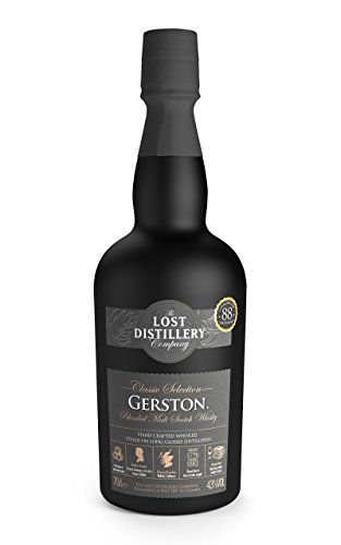 Gerston Classic Selection from The Lost Distillery Company. 700ml, 43% Abv, Non Chill Filtered, Blended malt Scotch Whisky. Smoky and salty Highland style. Lost Scotch Whisky Legends Reborn.