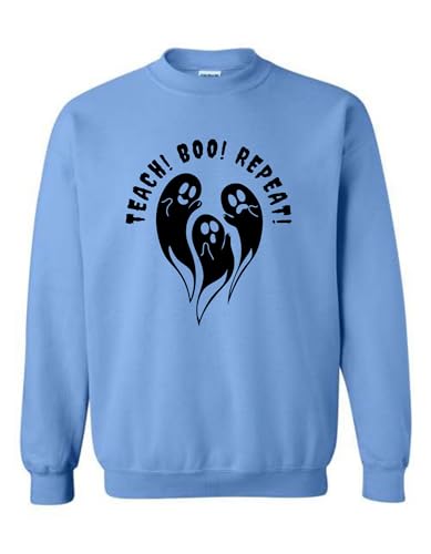 Halloween Ghost Sweatshirt, Teach Boo Repeat Design For Teachers