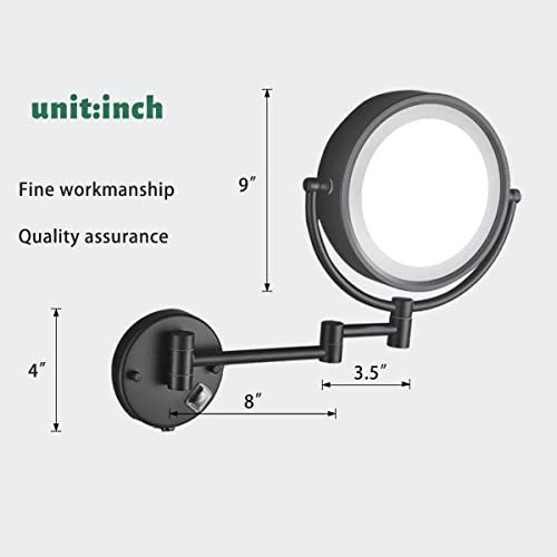 Espejo para Maquillaje con Luz LED y Ampliación 10x de Pared miniatura 2