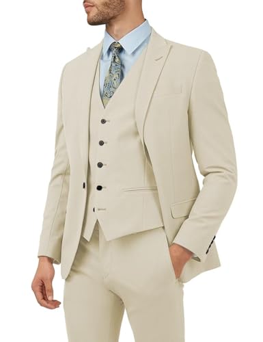 Men's Suit Slim Fit 3 Piece Suits for Men Wedding Groomsmen Suit Formal Business Prom Tuxedo Dinner Party