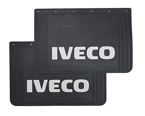 Sertplas Garde-boue en caoutchouc avec inscription en relief pour camion Compatible avec tous les modèles IVECO Noir Cover