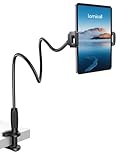 Lamicall Gooseneck Tablet Holder for Bed - [Easy-Adjust Tapered Tube] 33.5" Flexible Arm iPad Stand for Desk, 360° Adjustable Tablet Mount for iPad, Kindle, Switch, iPhone, 4.7-13" Devices