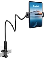 Lamicall Schwanenhals Tablet Halterung Bett - [Stabil unten, Flexibel oben] 85cm Bruchsicher iPad Ständer für Bett & Tisch, 360° verstellbare Tablethalterung für iPad Pro Air Mini, für Kindle, 4,7-13\