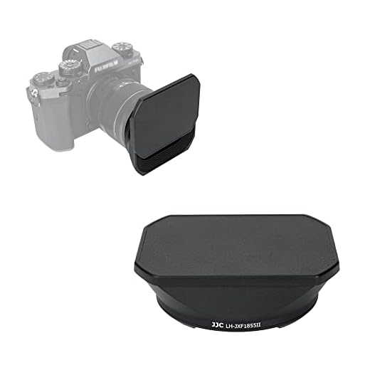 JJC Gegenlichtblende aus Metall für Fuji XF14mm F2.8 R Objektiv und XF18-55mm F2.8-4 R LM OIS Objektiv mit Slide Design Hood Cap - ersetzt Fuji 14/18-55