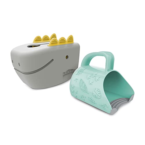 Image of Dr. Brown’s CleanUp Dino-Soft Baby Bath Spout Cover and Dino-Pour Bath Rinse Cup, 0m+, BPA Free, Certified Plastic Neutral