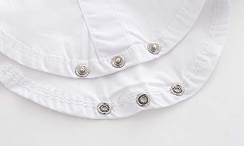 Boarnseorl Baby Boys Gentleman Outfits Suits, Infant Short Sleeve Shirt+Bib Pants+Bow Tie Overalls Clothes Set,6-9M White #TOP4