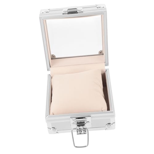 VALICLUD Single Watch Box Organizer Portable Watch Storage Holder with Transparent Lid Fashionable Display Case for Men Compact and Lightweight for Travel and Gifting