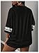 WDIRARA Women's Oversized Jersey Shirts Number Graphic Tee V Neck Half Sleeve T-Shirt Tops Black Large