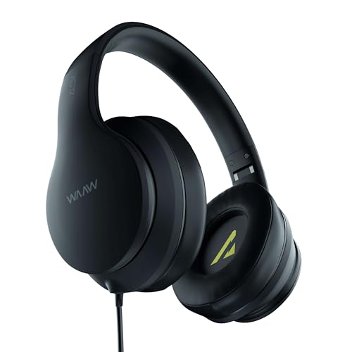 WAAW by ALOK Fone de Ouvido Headphone SENSE 100HW com Fio, Microfone, Compatível com Assistente de Voz, Design Dobrável glide