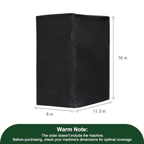 Image of Coffee Maker Cover, Universal Waterproof Shield for Countertop Appliances in Home, Garage and Office, Black