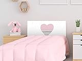 Cabecero Cama PVC Infantil Corazón 100x60cm | Disponible en Varias Medidas | Cabecero Ligero, Elegante, Resistente y Económico