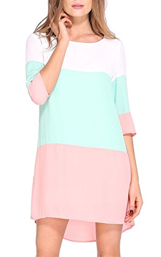 Minetom Donne Vestito Casuale Slim Mini Abito