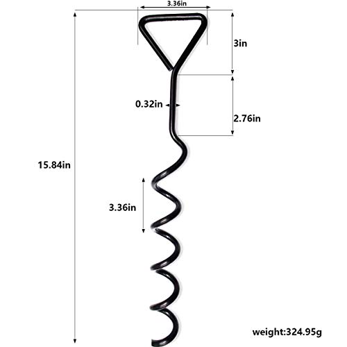 TRISOMY Trampoline Stakes Heavy Duty Trampoline Parts Corkscrew Shape Steel Stakes Anchor Kit for Trampolines