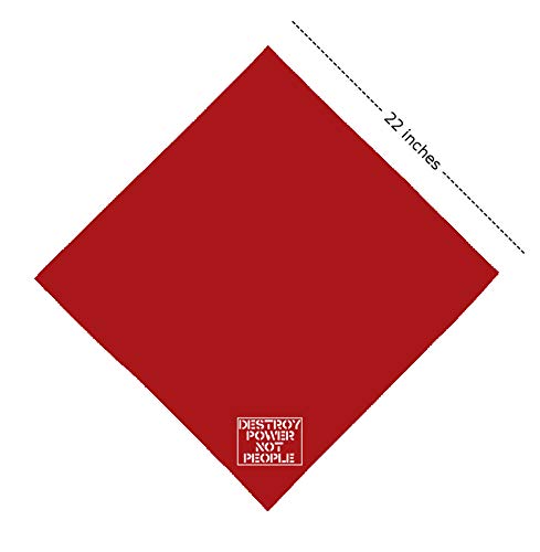 Destroy Power Not People Bandanna - Anarchy Crass Anti Authority Class War Social Political Activism Anarchism Government Media Anarcho Liberation Punk Earth First Human Rights Welfare Animal Vegan