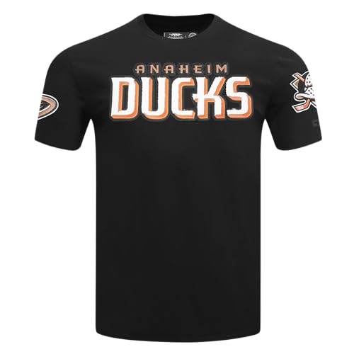 Pro Standard Mens NHL Anaheim Ducks Classic Chenille S/S TEE Black XL