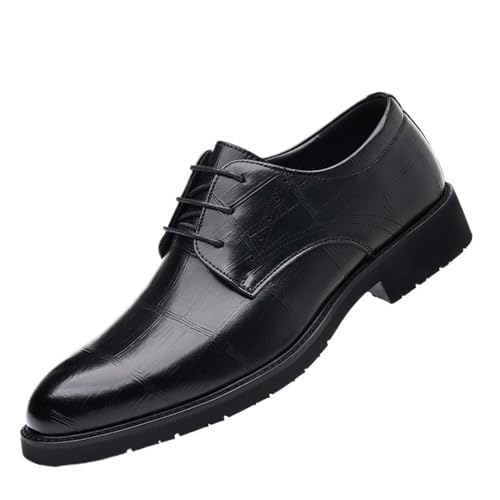 Men’s Leather Lace Up Oxford Shoes Comfortable Design Perfect for Office Business and Formal Events
