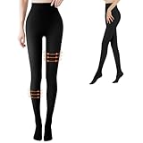 [Favoreal] 2025新 透け感タイツ レディース フェイクタイツ 裏起毛 着圧 ストッキング 伸縮性 美脚美尻 秋冬防寒タイツ 一体式 厚手ストキング風 発熱 吸汗 黒透けない(0℃~15℃に適用)