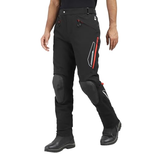 Image of Royal Enfield ADVENTURER XT RIDING TROUSER| CE level 2 armor at knee & hip | High abrasion resistance 610 D cordura fabric | Superfabric at Knees | Waistband adjusters | BLACK 36 inch