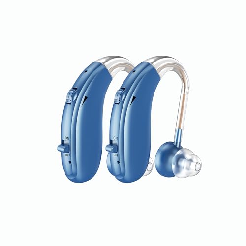 Image of Fastwell F27-2 Unit For Both Ear Rechargeable Hearing Aids for Adults with Hearing Loss, Mild To Moderate, Noise Reduction Ear Machine, (Blue-Pair) 1-Year Warranty