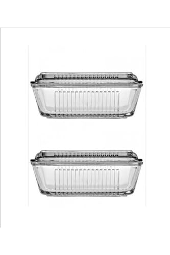 Cam Tereyağı Saklama Kabı 2'li Tereyağlık 97711