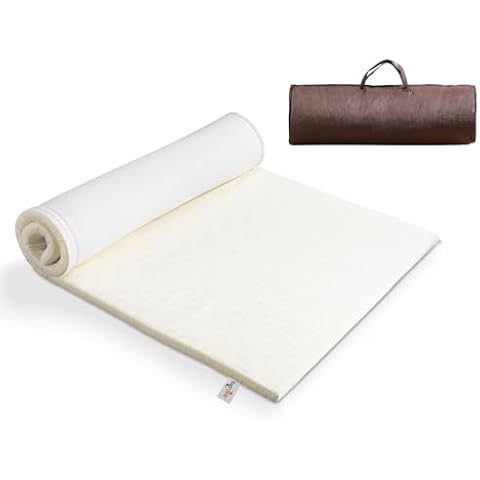 TAO ONE Portable Roll-Up Foam Camping Mattress - Twin Size Cot Ped with Carry Bag, Comfortable Lightweight Sleeping Pad for Travel, Tent, Car, Floor, and Guest Use Cover