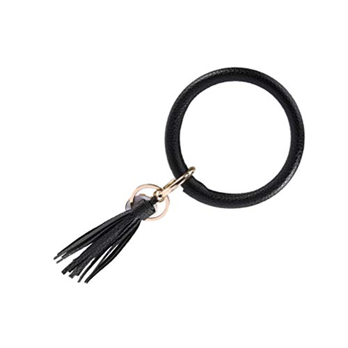 HEALLILY Sleutelhanger Armband Lederen Polsbandje Sleutelhanger Lederen Bangle Armband O Ring Sleutelhangers voor… - Image 7