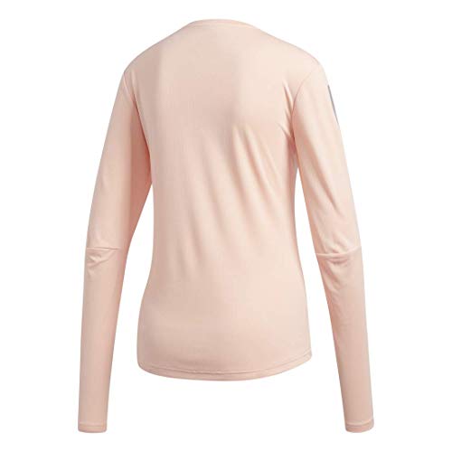 adidas Women's Own The Run Long Sleeve Tee, Glow Pink, Medium