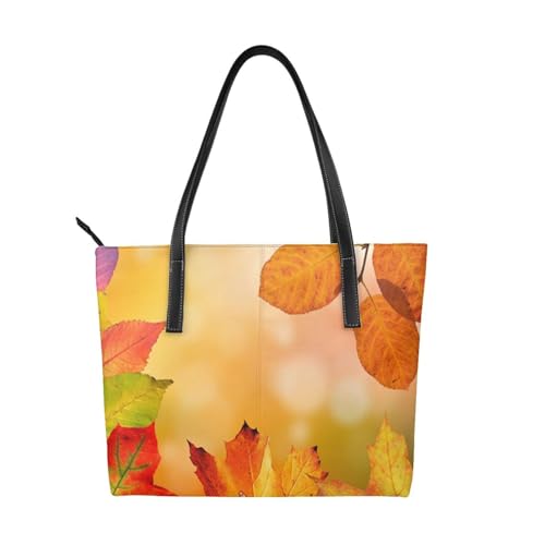 Sac fourre-tout imperméable pour femme grand sac à bandoulière chic Fall Leaf