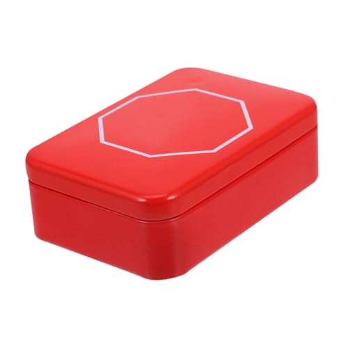Cabilock Caja de Hojalata Pequeña con Tapa Ligera y Portátil para Almacenamiento de Dulces Galletas y Regalos Diseño con Lisos y Estampado Stop Resistente y Reutilizable