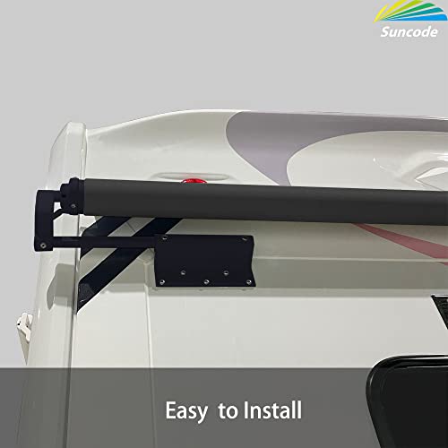 Suncode Rv Slide Topper Awning Black Rv Slide-Out Protection Slideout Cover Connect Design For Rvs, Travel Trailers, 5Th Wheels, And Motorhomes 9'1" (8'7" Fabric) #TOP7