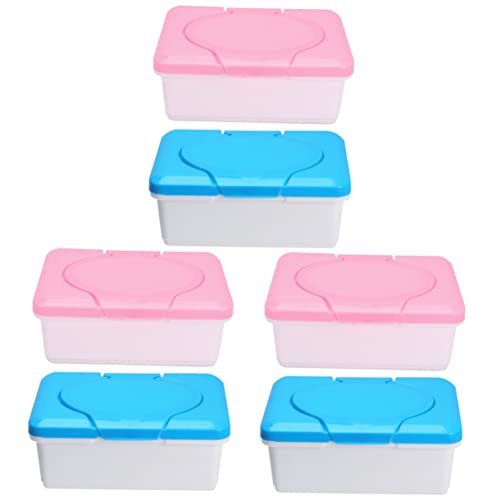 Healifty 6 Uds Dormitorio Mojado Y Papel Viaje Hogar Tapa Escritorio Reutilizable Hogar Hebilla Toalla con Contenedor Interior para Limpiar Pañales Toallitas Bebé Sello Almacenamiento