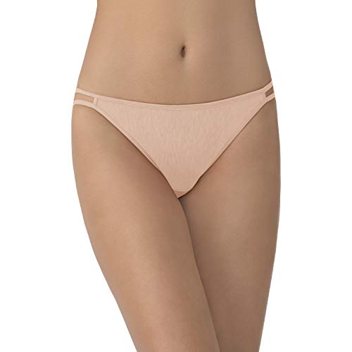 Vanity Fair Women's Illumination String Bikini Panties (Regular & Plus Size), Rose Beige, 7