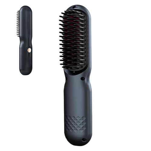 Cepillo térmico para cabello sin cable que elimina el frizz y moldea melenas cortas y largas