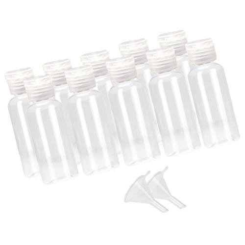 Lurrose Frascos de Squeeze Transparentes RecarregÃ¡veis De 10 Unidades Frascos de Maquiagem de Viage