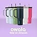 Owala Stainless Steel Triple Layer Insulated Travel Tumbler with Spill Resistant Lid, Straw, and Carry Handle, BPA Free, 40 oz, Dusty Pink (Yoga Rose)