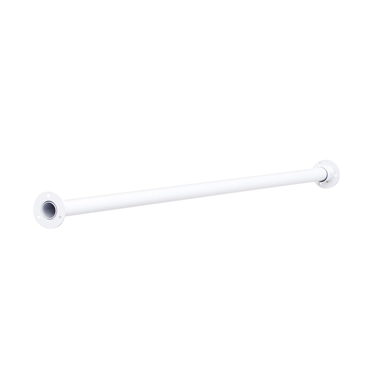 Shopfitting Warehouse White Wardrobe/Alcove Tube Wall Hanging Clothes Rail - 1 M Wide Tube And Wall Sockets