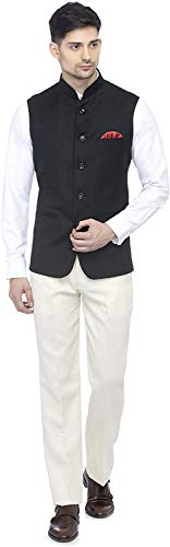 Image of Dhingra Men's Solid Nehru Jacket