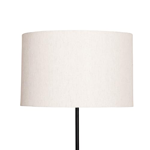 Image of Divine Trends Cotton Off White Drum Lamp Shade 12 inch Inches Bottom Diameter Compatible with E27 & E14 Holders (Pack of 1)
